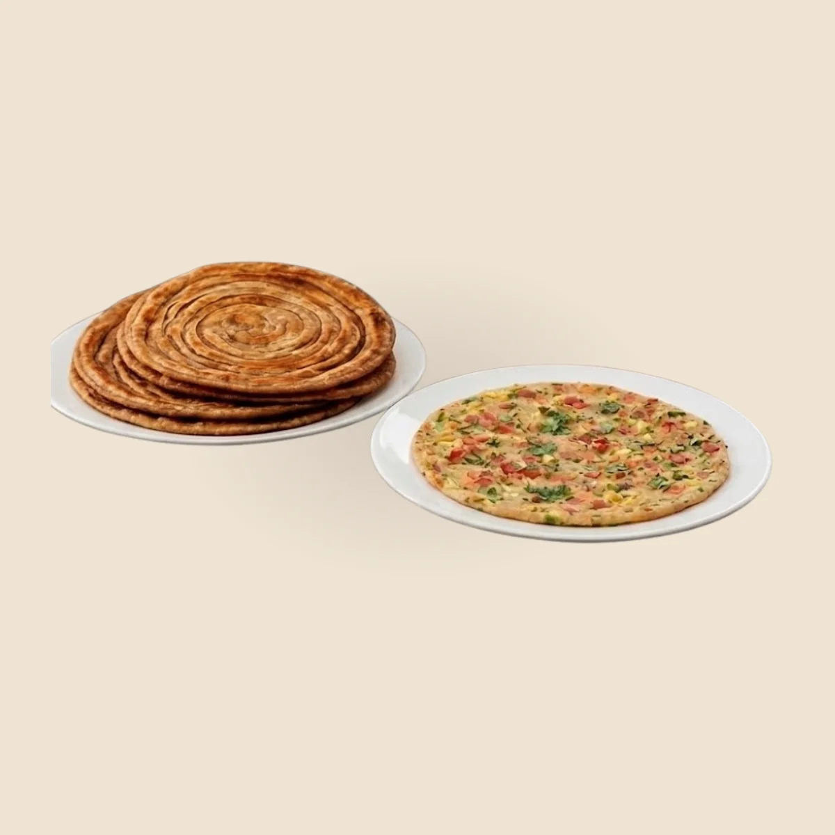 Paratha with Omelette